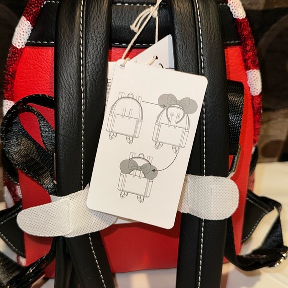 DISNEYPARKS EXCLUSIVE LOUNGEFLY MINNIE EARS SEQUINED BACKPACK HEADBAND COMBO - Picture 8 of 15
